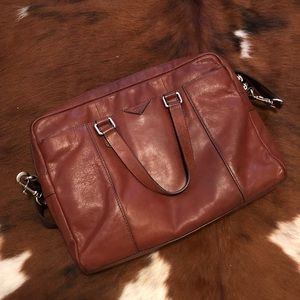 Fossil leather messenger bag